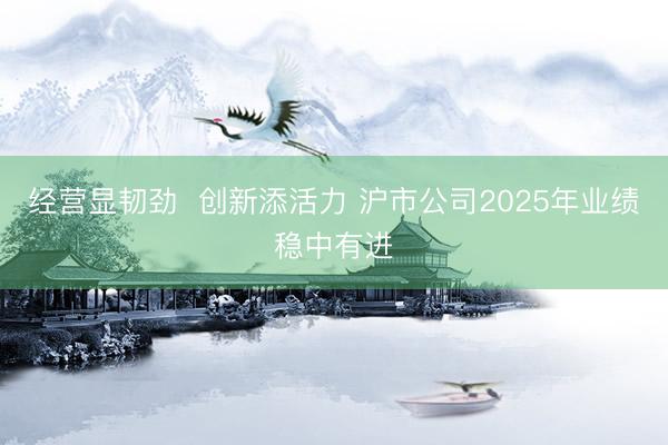 经营显韧劲  创新添活力 沪市公司2025年业绩稳中有进