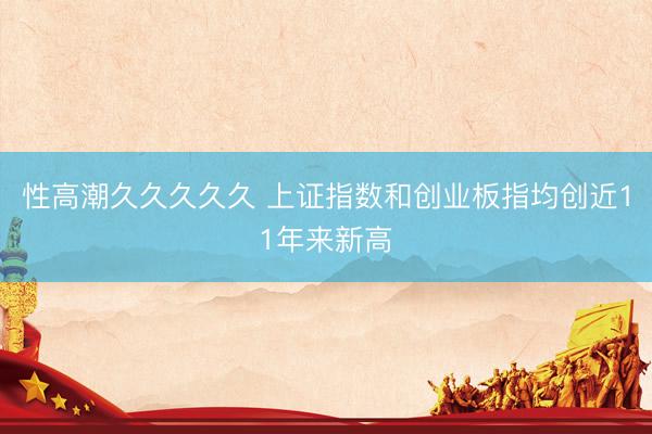 性高潮久久久久久 上证指数和创业板指均创近11年来新高
