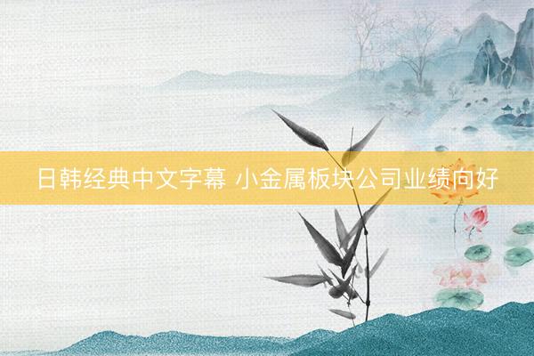 日韩经典中文字幕 小金属板块公司业绩向好