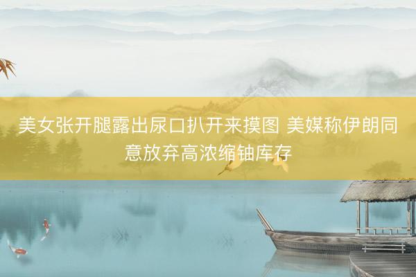 美女张开腿露出尿口扒开来摸图 美媒称伊朗同意放弃高浓缩铀库存
