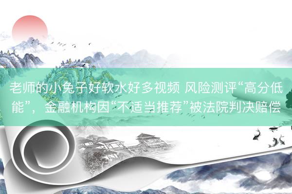 老师的小兔子好软水好多视频 风险测评“高分低能”，金融机构因“不适当推荐”被法院判决赔偿