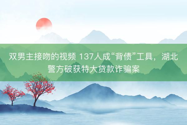 双男主接吻的视频 137人成“背债”工具，湖北警方破获特大贷款诈骗案