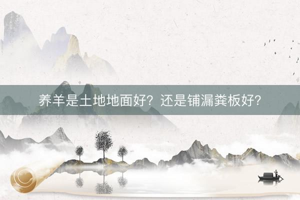 养羊是土地地面好？还是铺漏粪板好？