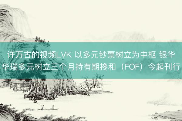 许万古的视频LVK 以多元钞票树立为中枢 银华华瑞多元树立三个月持有期搀和（FOF）今起刊行