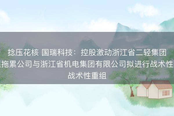 捻压花核 国瑞科技：控股激动浙江省二轻集团有限拖累公司与浙江省机电集团有限公司拟进行战术性重组