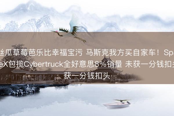 丝瓜草莓芭乐比幸福宝污 马斯克我方买自家车！SpaceX包揽Cybertruck全好意思8%销量 未获一分钱扣头