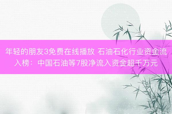 年轻的朋友3免费在线播放 石油石化行业资金流入榜：中国石油等7股净流入资金超千万元
