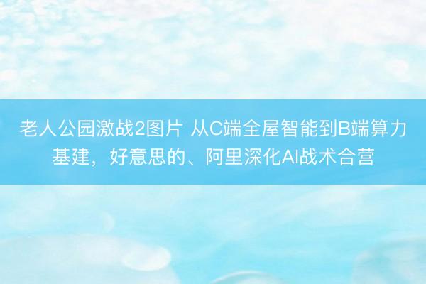 老人公园激战2图片 从C端全屋智能到B端算力基建,好意思的、阿里深化AI战术合营