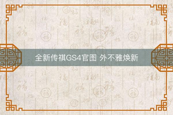 全新传祺GS4官图 外不雅焕新