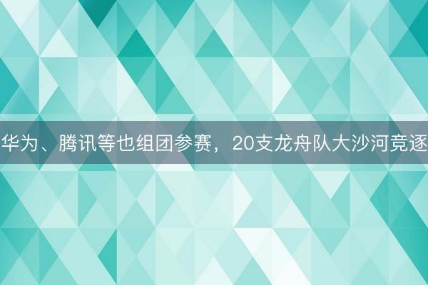 华为、腾讯等也组团参赛，20支龙舟队大沙河竞逐